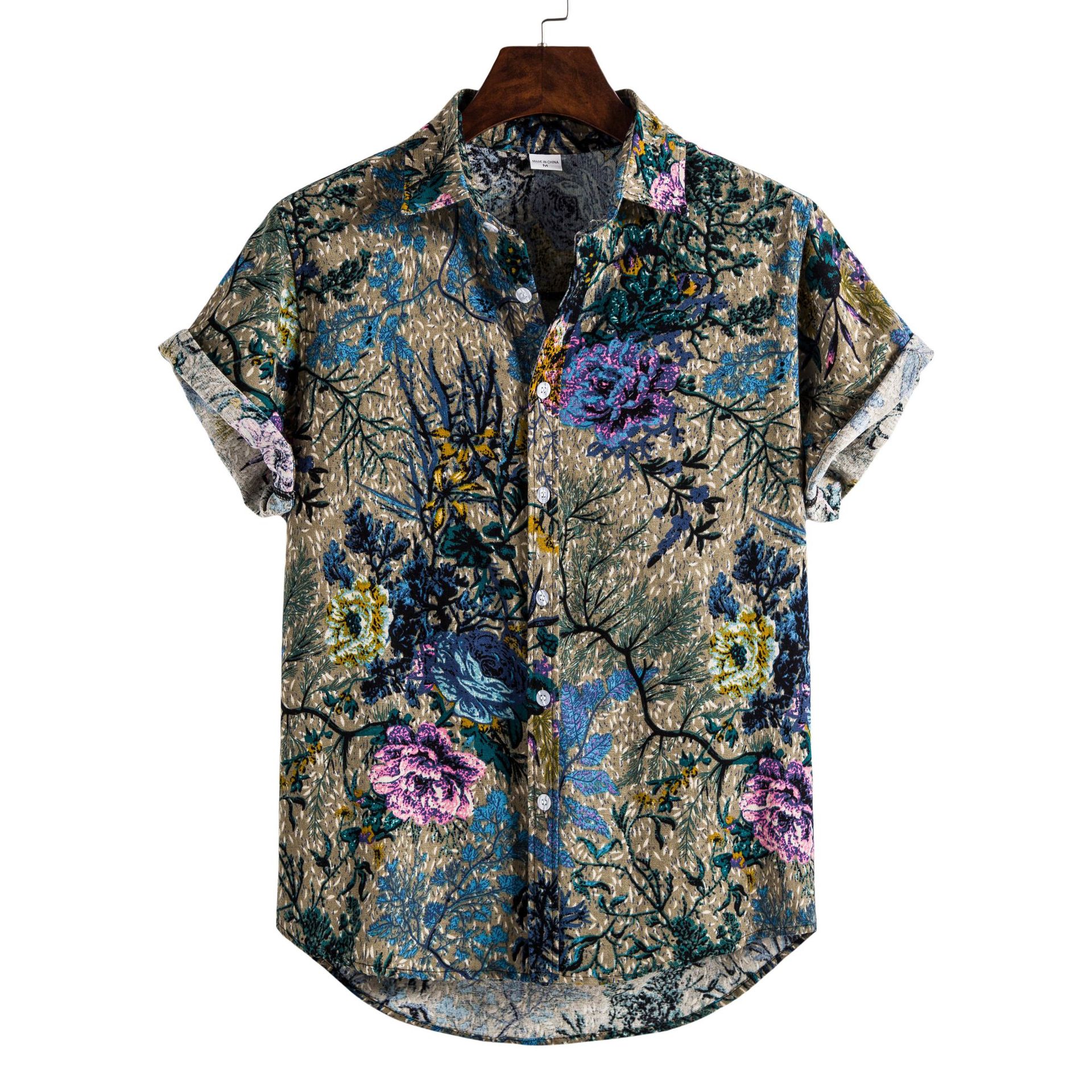 Men’s Letter Print Long Sleeve Shirt – Slim Fit Urban Lapel Button-Down