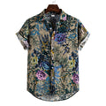 Men’s Letter Print Long Sleeve Shirt – Slim Fit Urban Lapel Button-Down