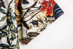 Men’s Slim Contrast Print Shirt – Tailored Square Collar Urban Top