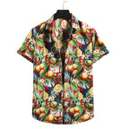 Men’s Hawaiian Floral Beach Shirt – Loose Fit Tropical Lapel Top