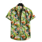 Men’s Hawaiian Floral Beach Shirt – Loose Fit Tropical Lapel Top