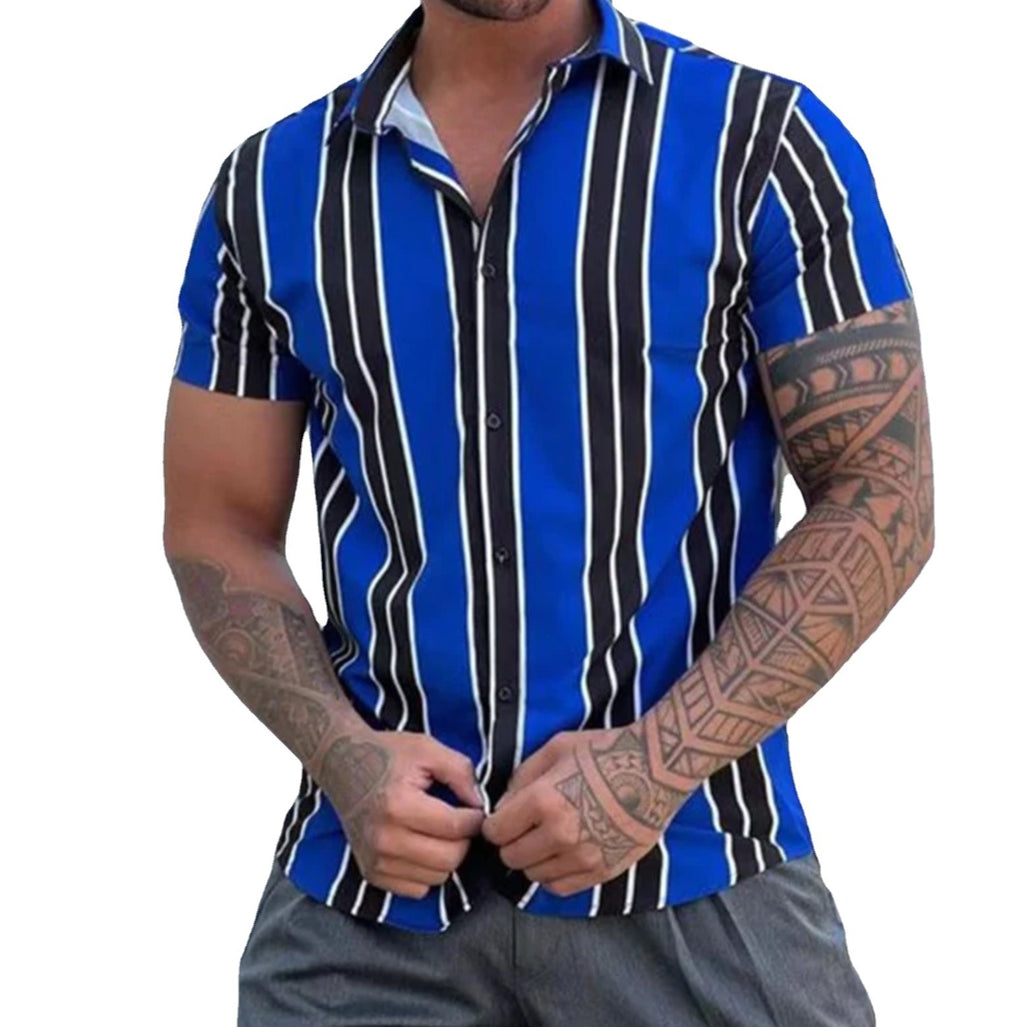 Men’s Hawaiian Floral Street Shirt – Summer Tropical Short Sleeve